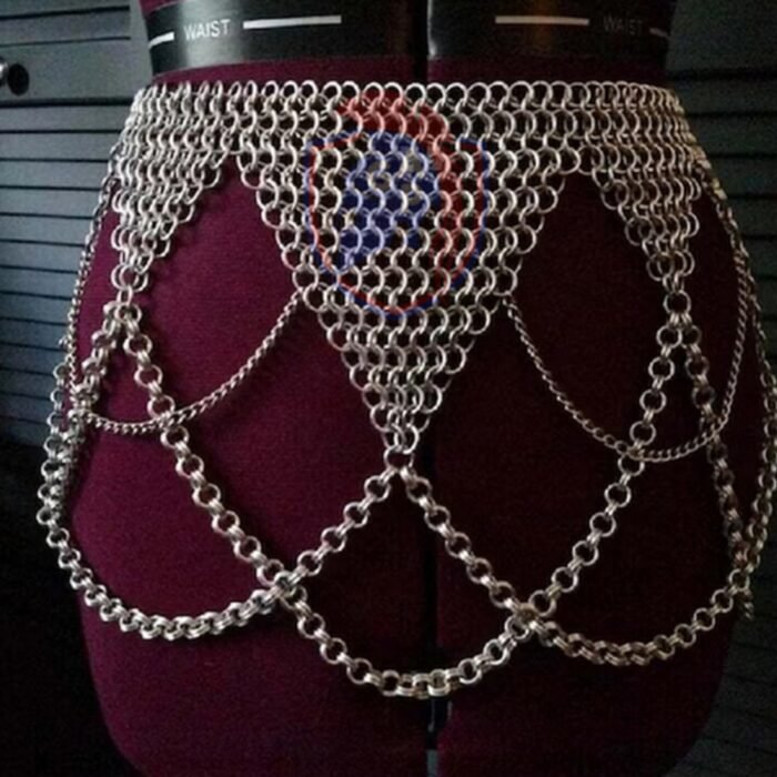 Chainmail Skirt Mini - Aluminum