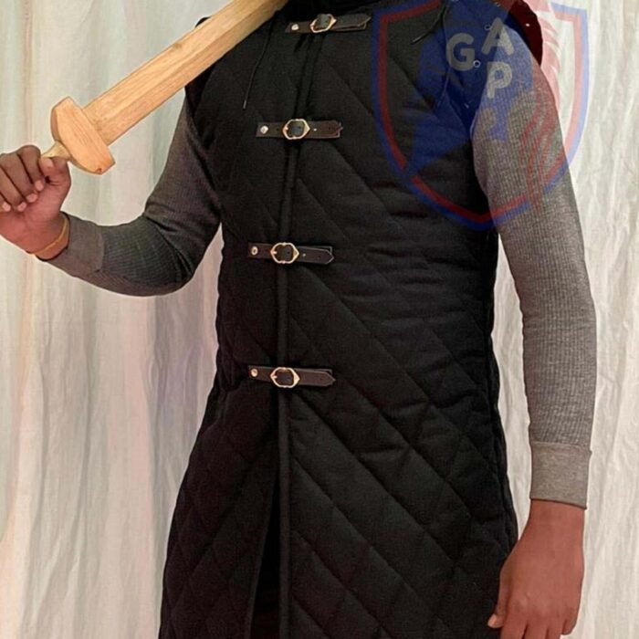 Medieval Gambeson Sleeveless Black