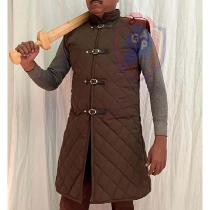 Medieval Gambeson Sleeveless - Brown